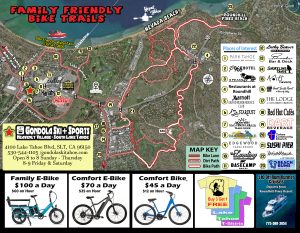 Family Friendly South Tahoe Bike Map 