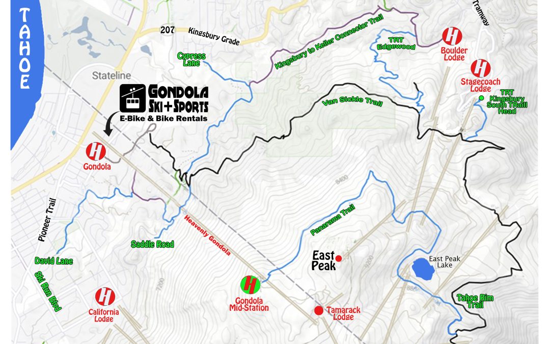 Heavenly Ski Resort’s Panorama Mountain Bike Trail Map